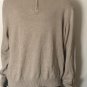 J. Crew Mens 100% Cotton 1/4 Zip Pullover Sweater Light Brown/Ivory Sz XL