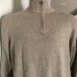 J. Crew Mens 100% Cotton 1/4 Zip Pullover Sweater Light Brown/Ivory Sz XL