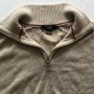 J. Crew Mens 100% Cotton 1/4 Zip Pullover Sweater Light Brown/Ivory Sz XL