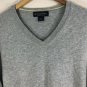 Brooks Brothers Menâs Gray/Yellow V Neck Sweater Pullover 100% Supima Cotton XL