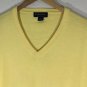 Brooks Brothers Menâs Gray/Yellow V Neck Sweater Pullover 100% Supima Cotton XL