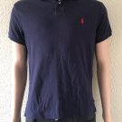 Ralph Lauren Mens Custon Fit Polo Blue Short Sleeve Shirt size Small