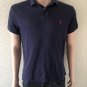 Ralph Lauren Mens Custon Fit Polo Blue Short Sleeve Shirt size Small