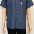 The North Face Mens Blue Checks Short Sleeve Button Down Shirt Size M