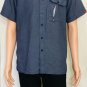 The North Face Mens Blue Checks Short Sleeve Button Down Shirt Size M