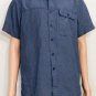 The North Face Mens Blue Checks Short Sleeve Button Down Shirt Size M