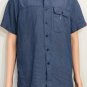 The North Face Mens Blue Checks Short Sleeve Button Down Shirt Size M