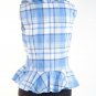 Lauren Ralph Lauren Women's Blue Ruffle Plaid Sleeveless Blouse Top /Shirt Sz 14