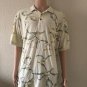 Tommy Bahama Men's Macau Short Sleeve Yellow Floral Polo Shirt Vintage size L