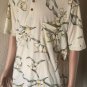 Tommy Bahama Men's Macau Short Sleeve Yellow Floral Polo Shirt Vintage size L