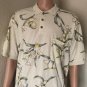 Tommy Bahama Men's Macau Short Sleeve Yellow Floral Polo Shirt Vintage size L