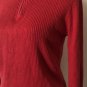 Polo Jeans Co Ralph Lauren Women's 1/4 Zip Long Sleeve Sweater Red Sz XL