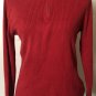 Polo Jeans Co Ralph Lauren Women's 1/4 Zip Long Sleeve Sweater Red Sz XL