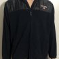 Ecko Unltd Fleece Jacket Mens Sz Large Black Full Zip