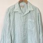 Tommy Bahama Men's Green Striped Button Up Dress Shirt Size 17 34-35