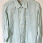 Tommy Bahama Men's Green Striped Button Up Dress Shirt Size 17 34-35
