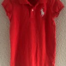 Polo Ralph Lauren Girls Short sleeve Shirt Dress Size 6X Orange