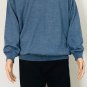 John Ashford Mens Extra Fine Merino Wool Pullover Sweater Heather Blue XL Tall