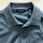 John Ashford Mens Extra Fine Merino Wool Pullover Sweater Heather Blue XL Tall