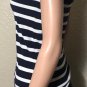 J. CREW Womens Top Classic Pique Shirt Black White Stripe Cotton size XS