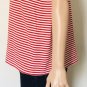 Polo Ralph Lauren Women's Short Sleeve T Shirt Red & White Striped Large L