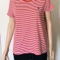 Polo Ralph Lauren Women's Short Sleeve T Shirt Red & White Striped Large L