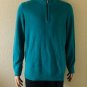 TOMMY BAHAMA Pullover Mens size Large Blue Green Quarter Zip Reversible Sweater