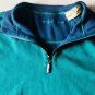 TOMMY BAHAMA Pullover Mens size Large Blue Green Quarter Zip Reversible Sweater