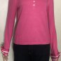 Ralph Lauren Women&acirc;��s Sweater Pink White Detachable Collar & Cuffs Sz M