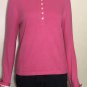 Ralph Lauren Women&acirc;��s Sweater Pink White Detachable Collar & Cuffs Sz M