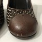 Prada tweed woven marrone vintage maryjane pumps heel leather and wool tweed 39