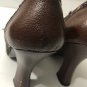 Prada tweed woven marrone vintage maryjane pumps heel leather and wool tweed 39