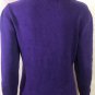 Lauren Ralph Lauren Sweater Womens Shawl Collar Purple Top Gold Clasp sz S
