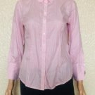 BROOKS BROTHERS WOMENS Shirt Pink WHITE STRIPED BUTTON UP Workwear Blouse SIZE 4