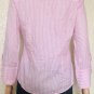 BROOKS BROTHERS WOMENS Shirt Pink WHITE STRIPED BUTTON UP Workwear Blouse SIZE 4