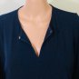 Ralph Lauren Womens Jersey Keyhole Long Sleeve Stretch Tunic Top Blue Sz L