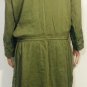 Lauren Ralph Lauren Jeans Co. Olive Green Embroidered Gauze A-Line Dress Sz 6
