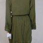 Lauren Ralph Lauren Jeans Co. Olive Green Embroidered Gauze A-Line Dress Sz 6
