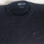 Polo Ralph Lauren Men's Crewneck Navy Blue Knit Cotton Sweater Sz 2XL