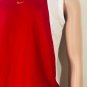 Nike Youth's Dri-Fit Tank Top Red Mesh Sleeveless V Neck Activewear Shirt Sz M