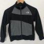 The North Face Boy's Full Zip Up Fleece Jacket Long Sleeve Black Sz  S/Petite