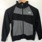 The North Face Boy's Full Zip Up Fleece Jacket Long Sleeve Black Sz  S/Petite