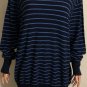Ralph Lauren Golf Women's Cotton Linen Blue Striped Sweater Sz XL