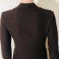 Ralph Lauren Womens Brown Knit V NECK Sweater Front Toggle size Petite Small