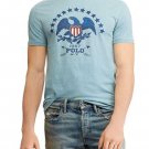 Polo Ralph Lauren Men's Big & Tall S/S Eagle Stars Graphic Blue T-Shirt Sz XLT