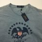 Polo Ralph Lauren Men's Big & Tall S/S Eagle Stars Graphic Blue T-Shirt Sz XLT