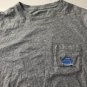 Vineyard Vines Mens Long Sleeve America Game Day Gray Pocket T-Shirt Sz S