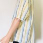 Tommy Bahama Men's XL Stripes Blue Yellow Green Ivory Shirt Palm Tree Logo