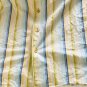 Tommy Bahama Men's XL Stripes Blue Yellow Green Ivory Shirt Palm Tree Logo