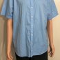 Ralph Lauren Mens Classic Fit Feather Weight Twill Short Sleeve Blue Shirt Sz XL